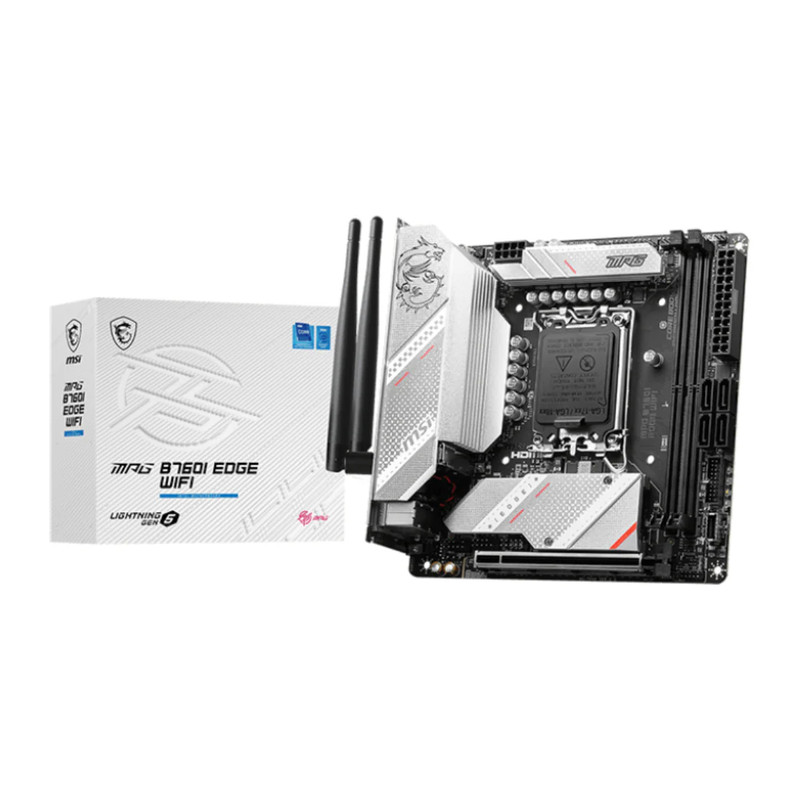 MSI MPG B760I Edge WiFi DDR5 LGA1700 Intel Mini-ITX Gaming Motherboard - اللوحة الأم